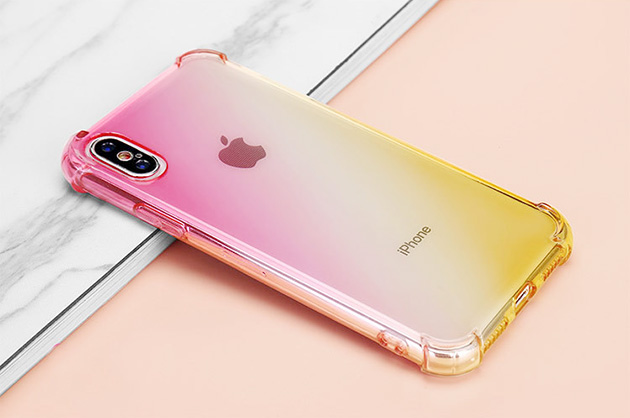 305038 เคส iPhone XS MAX สี ชมพู-เหลือง
