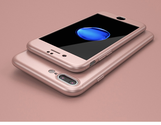 229005 เคส iPhone 7 สี Rose gold โชวโลโก้
