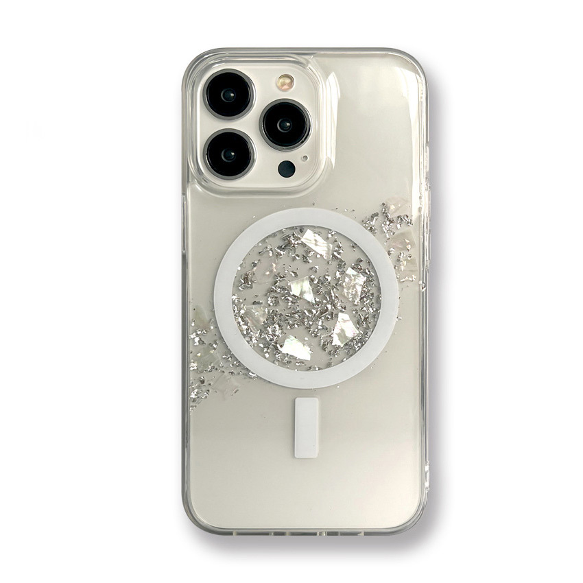 180115 เคส iPhone 13 Pro Max Magsafe ขาว-เงิน
