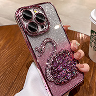 เคส-iPhone-14-Pro-รุ่น-iPhone-14-Pro-เคสหงส์ประดับเพชร-แบบ-2-in-1-ใส่ได้-2-แบบ-ระยิบระยับสุด-ๆ
